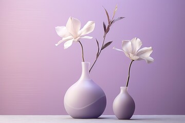 Soft Lilac Beauty: Captivating Matte Glass Effect on Digital Image