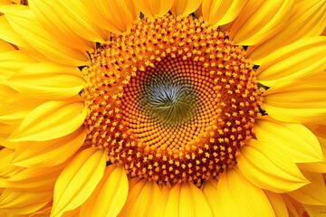 Obraz premium Vibrant Sunflower Yellow: A Captivating Close-Up for a Bright, Cheerful Design