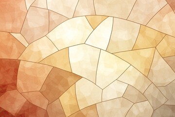 Tan Mosaic Dreams: Vintage Abstract Illustration with a Rich Color Palette