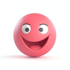 Fototapeta premium Toy pink ball on white background