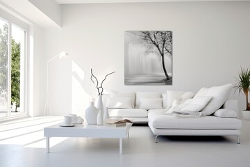 The Pure Brilliance: A White Haven - Captivating Minimalist Interior Design Image