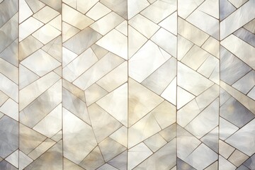 White Mosaic Vintage: Abstract Illustration of Timeless Elegance