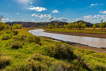 river in the badlands