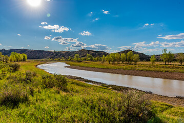 River in the badlands