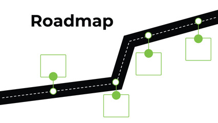Road map and route infographic isolated.
