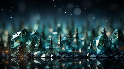 winter christmas background, polygonal style, smooth background, made of triangles design