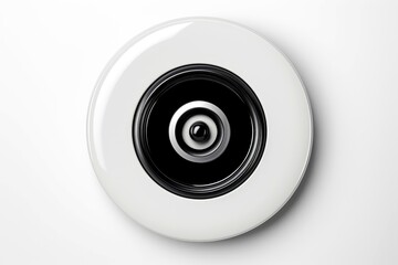 Abstract high tech button on white background