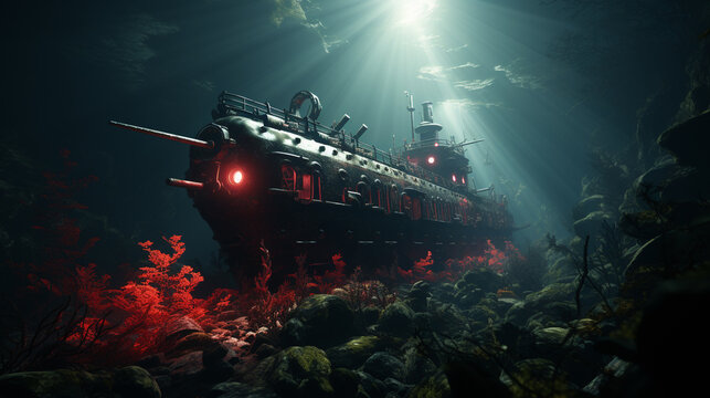 3d realistic submarine