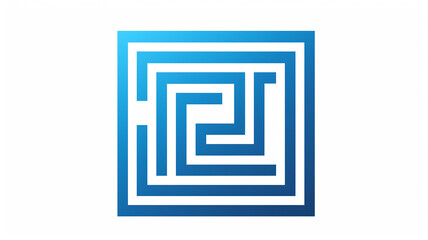logo symbol rectangular maze on a white background isolated