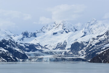 glacier and snowy mountains Alaska