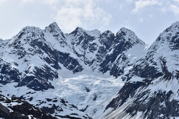 Fototapeta premium snow covered mountains in winter