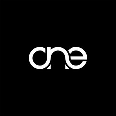 ONE Letter Initial Logo Design Template Vector Illustration