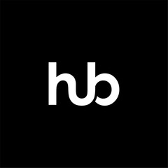 HUB Letter Initial Logo Design Template Vector Illustration