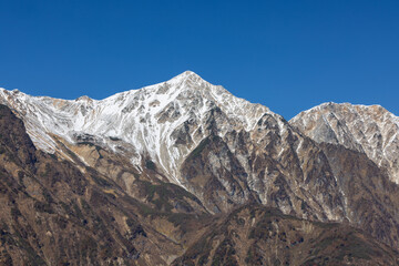 snow covered mountains