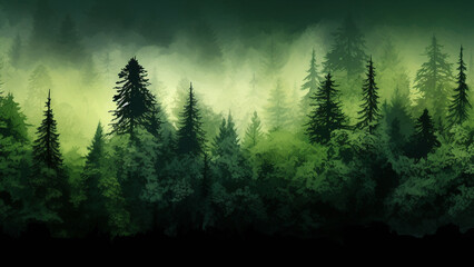 Enchanting Forest Greens Dark Forest Green to Soft Moss