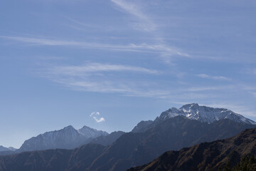 mountains and clouds