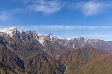 mountains in the snow