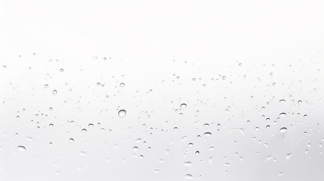 raindrops on glass, abstract gray background, autumn weather, condensation drops on transparent surface for overlay layer