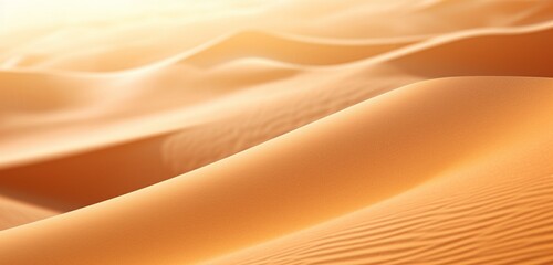 Fototapeta na wymiar Extreme close-up of abstract blurred sand dunes, sunlit yellow and warm brown hues, in the style of gradient blurred wallpapers, 