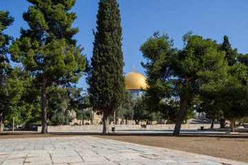 Fototapeta premium Dome of the Rock, Temple Mount in Old Jerusalem City, Israel, Middle East