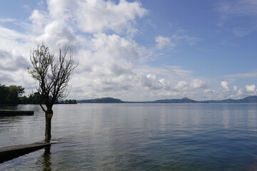 View of a glimpse of lake maggiore