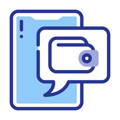 Digital wallet flat icon