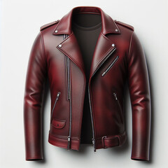red leather jacket mockup created by AI