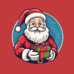 Cheerful Claus Vector Holiday Delight