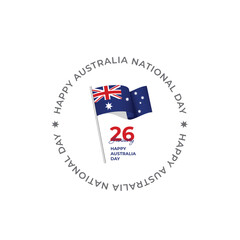 Obraz na płótnie Canvas Happy Australia National day banner template