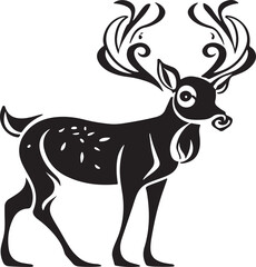 Winter Wonders: Vector Reindeer Delight in Festive Charm