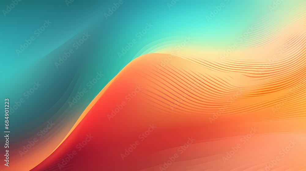 Poster retro grainy gradient background noise texture effect summer poster design orange teal green pink ab