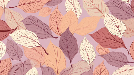 autumn leaves and branches background, abstract soft color softpastel bright colors, fall pattern