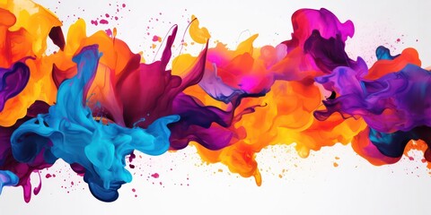 Abstract ink splash background typically features expressive and fluid ink splatters, creating a dynamic and artistic visual effect.