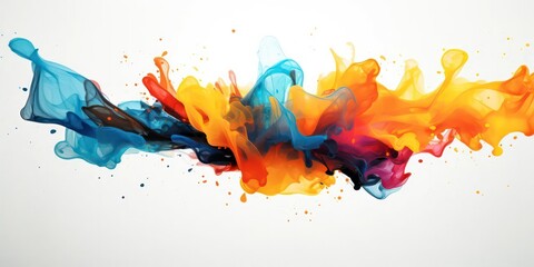 Abstract ink splash background typically features expressive and fluid ink splatters, creating a dynamic and artistic visual effect.