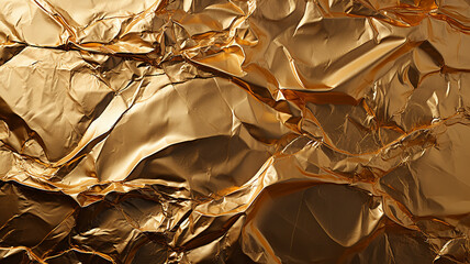 texture golden leaves metal tile foil, background yellow design