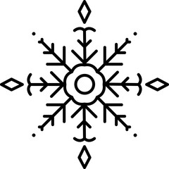 Fototapeta premium Christmas snowflake icon illustration