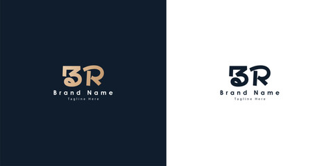 BR Logo design in Chinese letters - obrazy, fototapety, plakaty