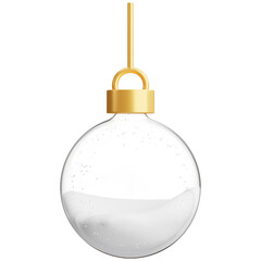 3d render of glass christmas ball for decoration.
