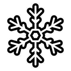 Snowflake Glyph Icon Design Vector