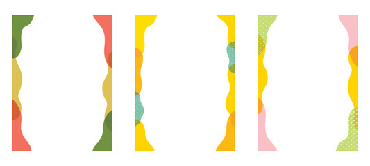 手描き幾何学模様の春のグリーティングカードのテンプレート