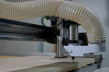 cnc router, spindle, wood router, stepper motors, furniture manufacturing, close-up