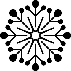 Christmas snowflake icon illustration