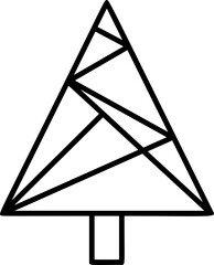 Christmas tree icon illustration