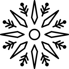 Christmas snowflake icon illustration