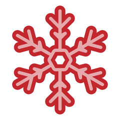 Obraz premium Snowflake Dual Tone Icon Design Vector