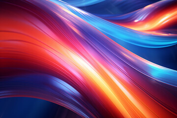 Fototapeta premium Neon wave background with created with generative ai