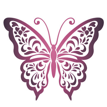 Black Butterfly in Shadow. Butterfly black icon. Butterfly silhouette isolate png.