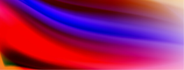 Rainbow color silk blurred wavy line background on white, luxuriously vibrant visually captivating backdrop. Stunning blend of colors reminiscent of rainbow, silky and gracefully blurred wavy pattern