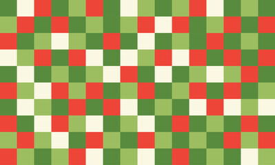 minimal grid background with a Christmas color palette in vector format