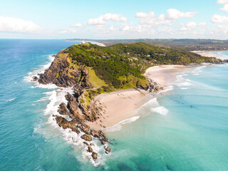 Aerial View of Byron Bay New South Wales Coastal Australia